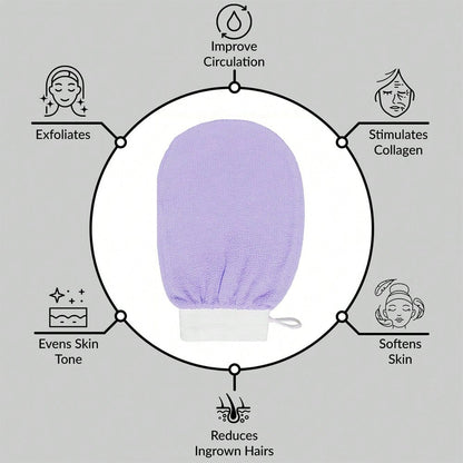 1 Set Korean Exfoliating Gloves- Effectively Removes Dead Skin, Suitable For Spray Tanning Or Keratosis Pilaris, Made Of 100% Viscose Fiber