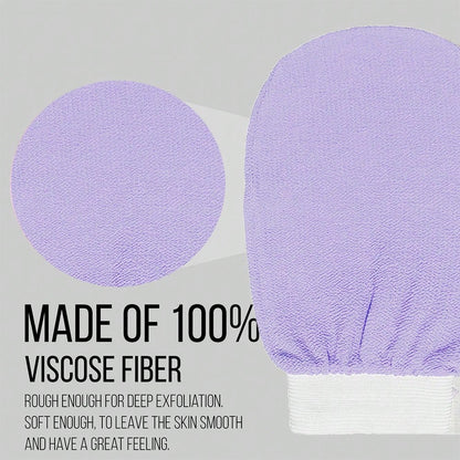 1 Set Korean Exfoliating Gloves- Effectively Removes Dead Skin, Suitable For Spray Tanning Or Keratosis Pilaris, Made Of 100% Viscose Fiber