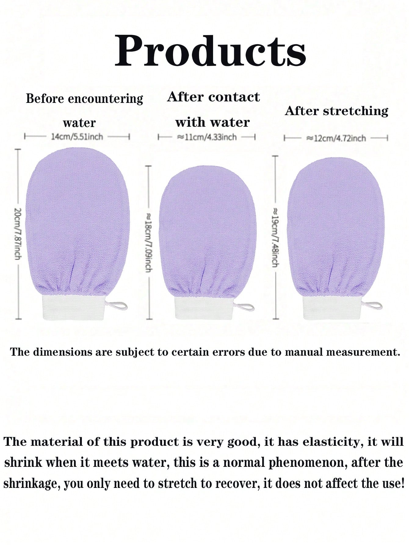 1 Set Korean Exfoliating Gloves- Effectively Removes Dead Skin, Suitable For Spray Tanning Or Keratosis Pilaris, Made Of 100% Viscose Fiber