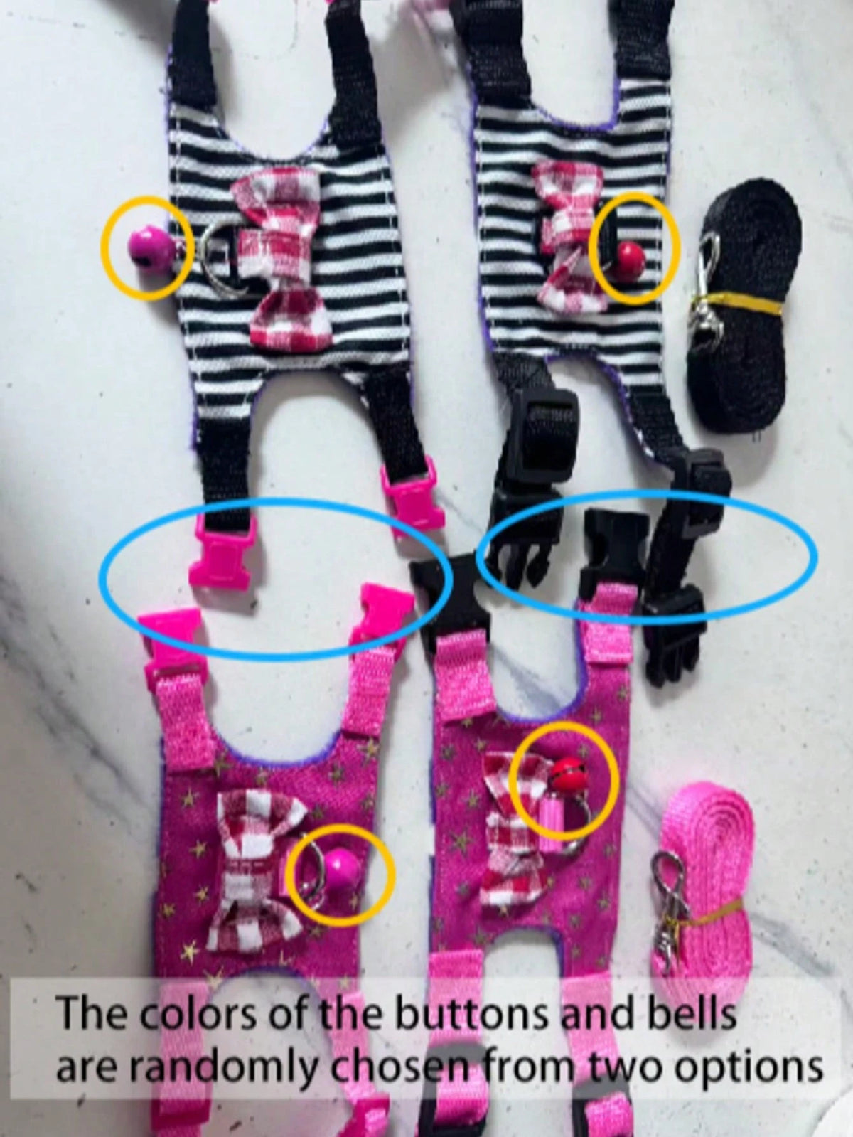 1 Set Pet Harness & Leaf Decor Outfit, With Bow Tie & Bell, Suitable For Guinea Pigs, Hamsters, Mice, Squirrels And Other Pets For Outdoor Walking, Vest