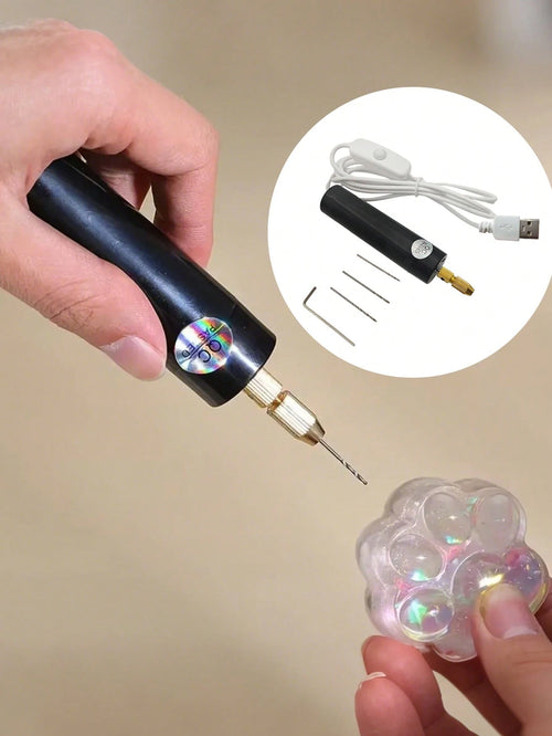 1 Set Portable Mini Electric Drill, Handheld Electric Drill Suitable For Jewelry Making, Woodworking And Metal Processing. Mini Handheld Electric Drill, Jewelry Making DIY Woodworking Crafts Metal Woo