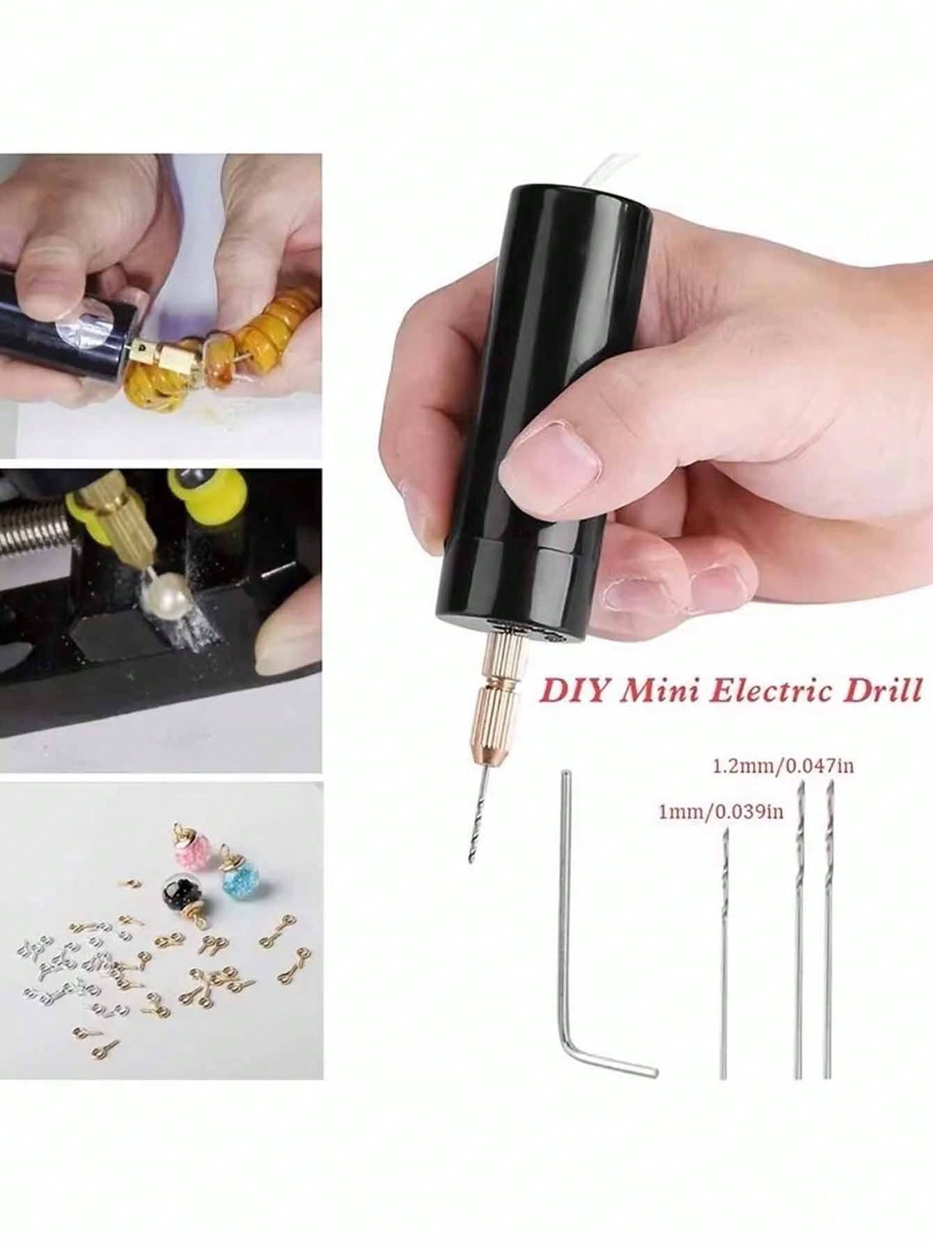 1 Set Portable Mini Electric Drill, Handheld Electric Drill Suitable For Jewelry Making, Woodworking And Metal Processing. Mini Handheld Electric Drill, Jewelry Making DIY Woodworking Crafts Metal Woo