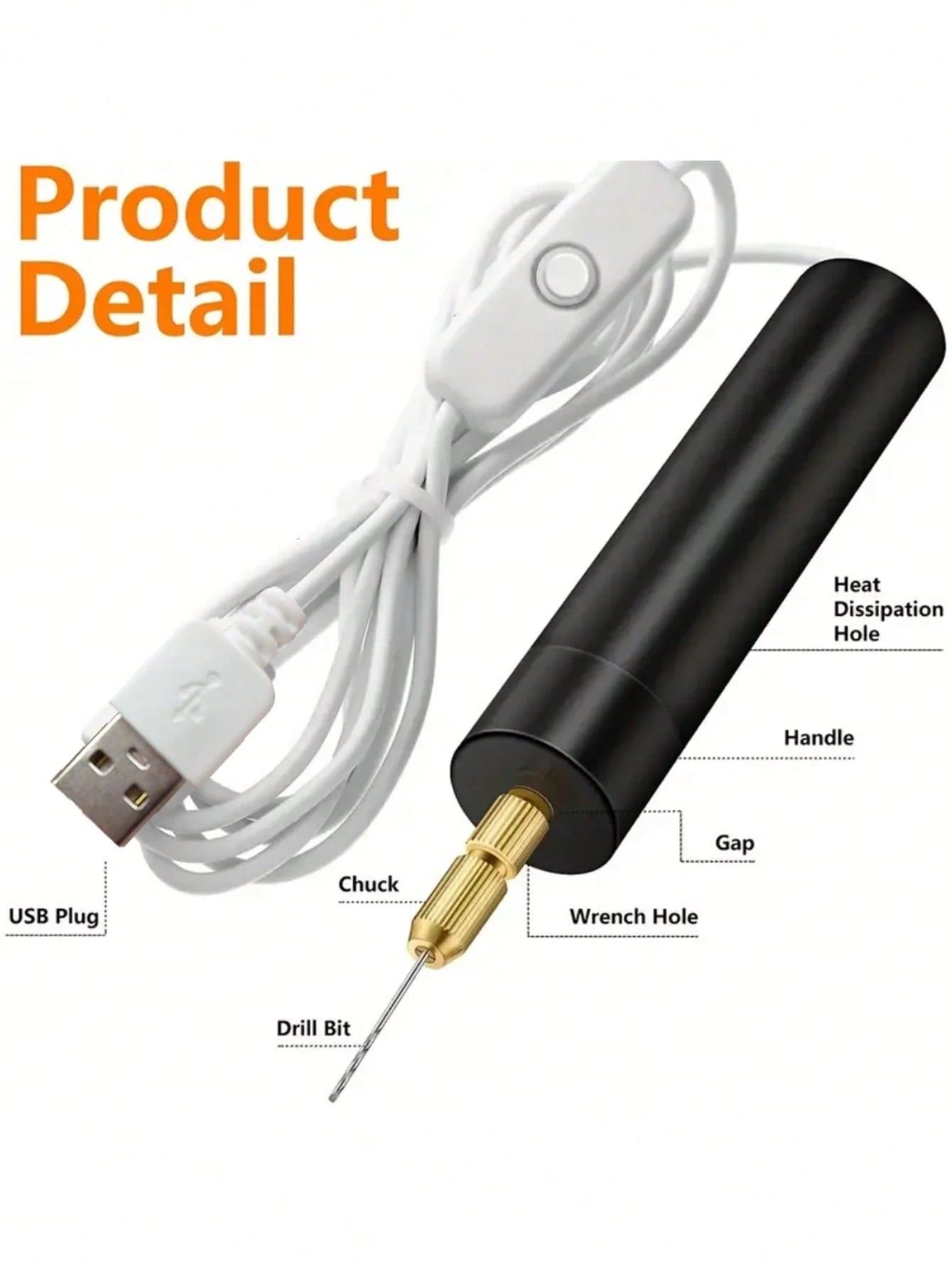 1 Set Portable Mini Electric Drill, Handheld Electric Drill Suitable For Jewelry Making, Woodworking And Metal Processing. Mini Handheld Electric Drill, Jewelry Making DIY Woodworking Crafts Metal Woo