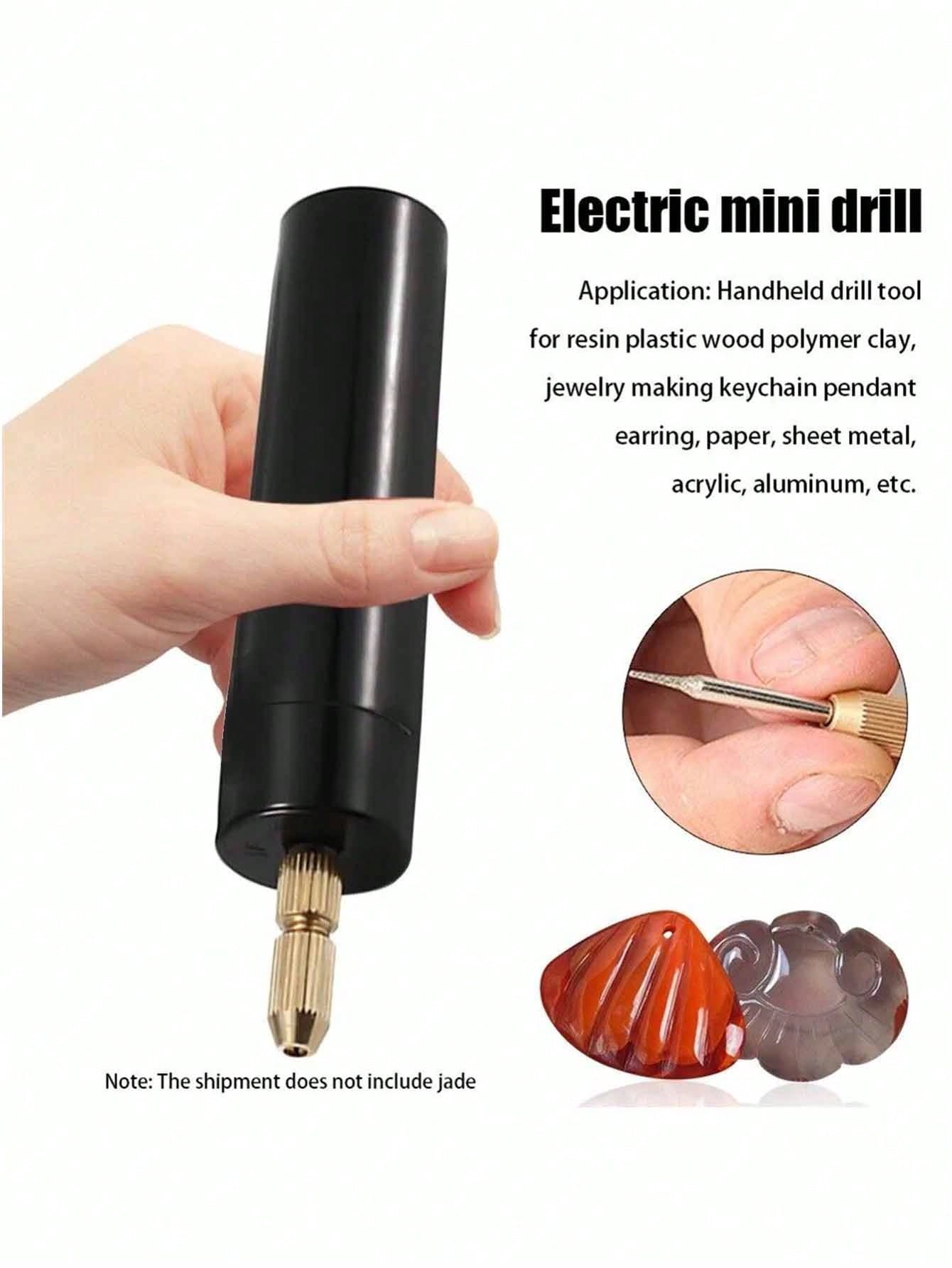 1 Set Portable Mini Electric Drill, Handheld Electric Drill Suitable For Jewelry Making, Woodworking And Metal Processing. Mini Handheld Electric Drill, Jewelry Making DIY Woodworking Crafts Metal Woo