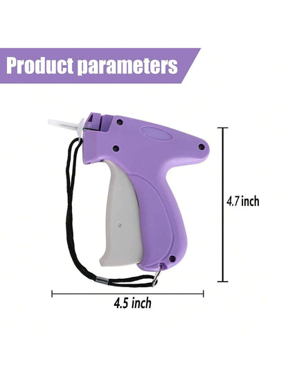 1 Set Portable Sewing Machine Accessories, Quilting Gun, Mini Sewing Gun, Micro Sewing Edging Gun, Clothing Micro Label Sewing Tool (1 Label Gun + 6 Needles + 500 White And 500 Black Snap Fasteners)
