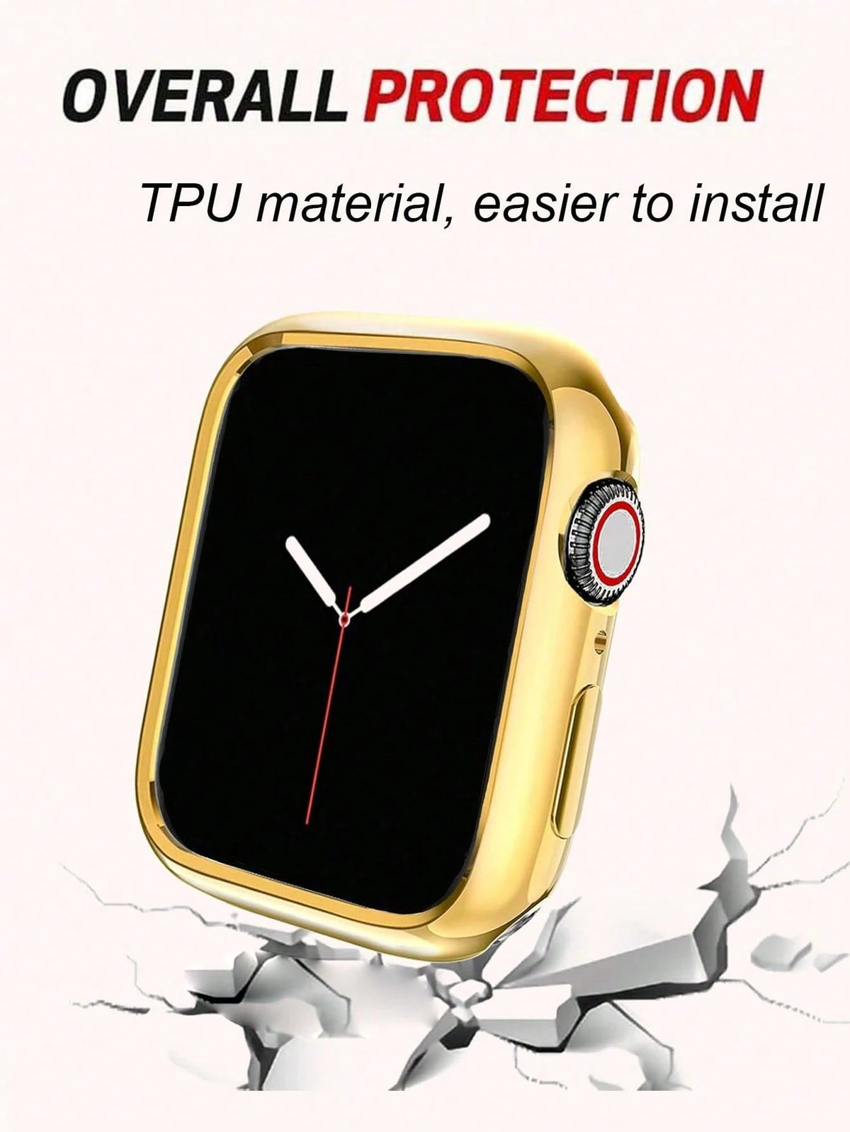 1 Set Stainless Steel Slim Watch Band + TPU Protective Case Compatible With Apple Watch 38/40/41/42/44/45/46/49mm, Suitable For Apple Watch Series 11/Ultra/SE/10/9/8/7/6/5/4/3/2/1 Accessories
