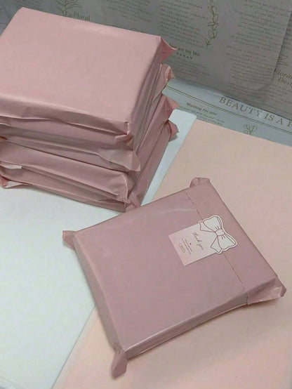 10/20/30/50pcs Durable Waterproof Light Pink Polyethylene Packaging Bags, Multipurpose Simple Bags Suitable For School, Office, Transportation And Mailing, Back To School Essential, Mother's Day Gift