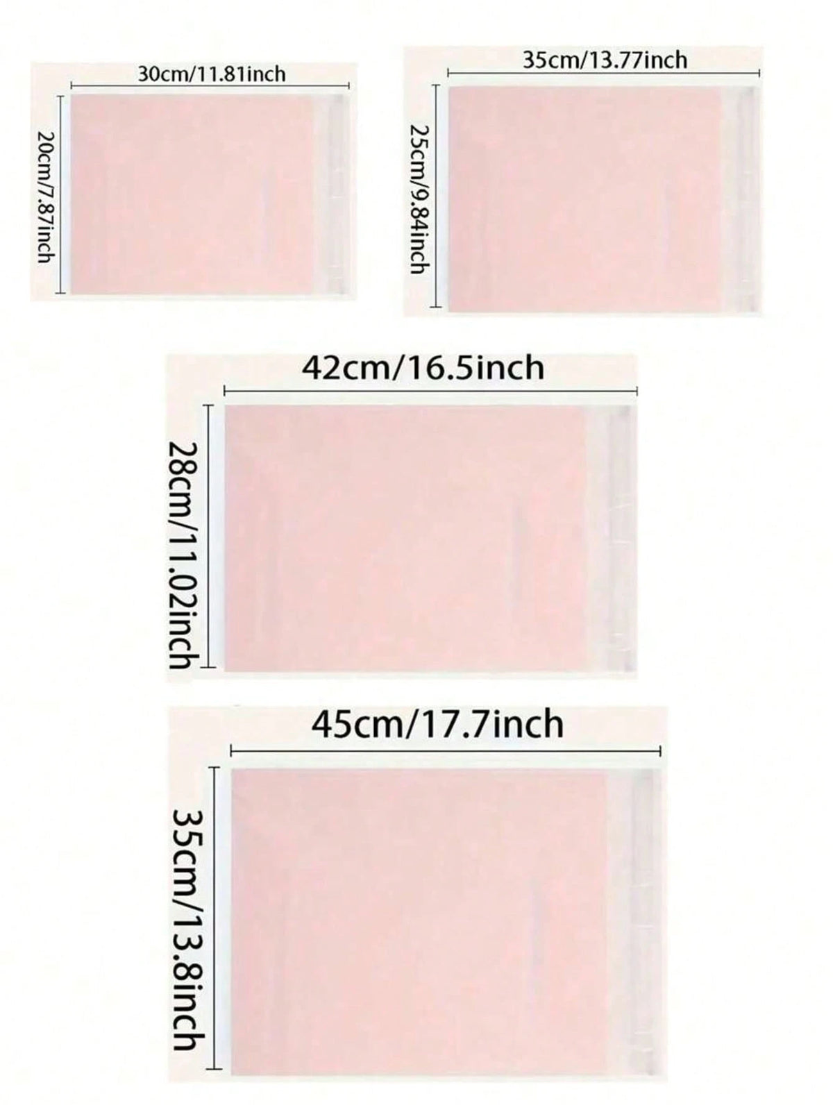 10/20/30/50pcs Durable Waterproof Light Pink Polyethylene Packaging Bags, Multipurpose Simple Bags Suitable For School, Office, Transportation And Mailing, Back To School Essential, Mother's Day Gift