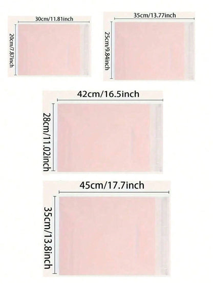 10/20/30/50pcs Durable Waterproof Light Pink Polyethylene Packaging Bags, Multipurpose Simple Bags Suitable For School, Office, Transportation And Mailing, Back To School Essential, Mother's Day Gift