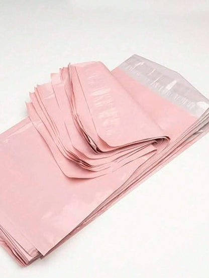 10/20/30/50pcs Durable Waterproof Light Pink Polyethylene Packaging Bags, Multipurpose Simple Bags Suitable For School, Office, Transportation And Mailing, Back To School Essential, Mother's Day Gift