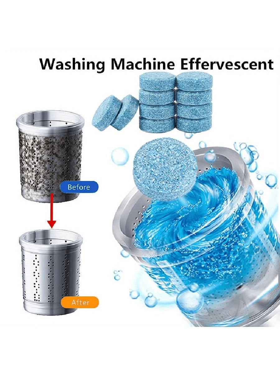 10/20/50pcs Washing Machine Cleaner, Effervescent Tablet, Deep Clean, Descaling & Deodorizing, Strong Stain Removal, Household Cleaning Tool,Kitchen,Bathroom,Home,Household Suppliers