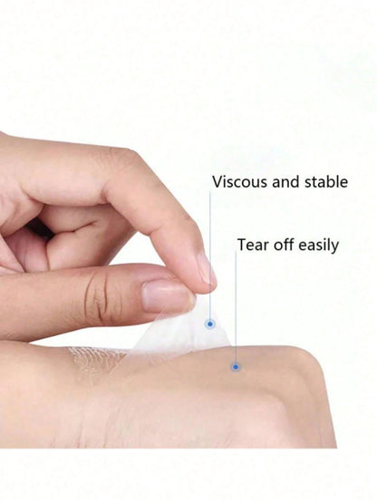 10/50/100pcs Waterproof Transparent Adhesive Film Bandages, Transparent Film Dressing Adhesive Bandages, Suitable For Shower, Swimming, Protection And Tattoo Aftercare, Suitable For Cosmetic Mixing
