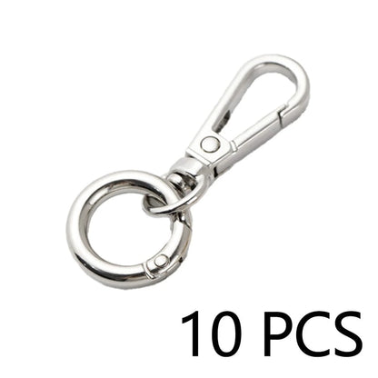 10/6/4pcs Metal Spring Ring Keychain Set, Bag Charm Clasp Chain Connector Hook Hardware Accessories, Waist Hanging Anti-Loss Clip