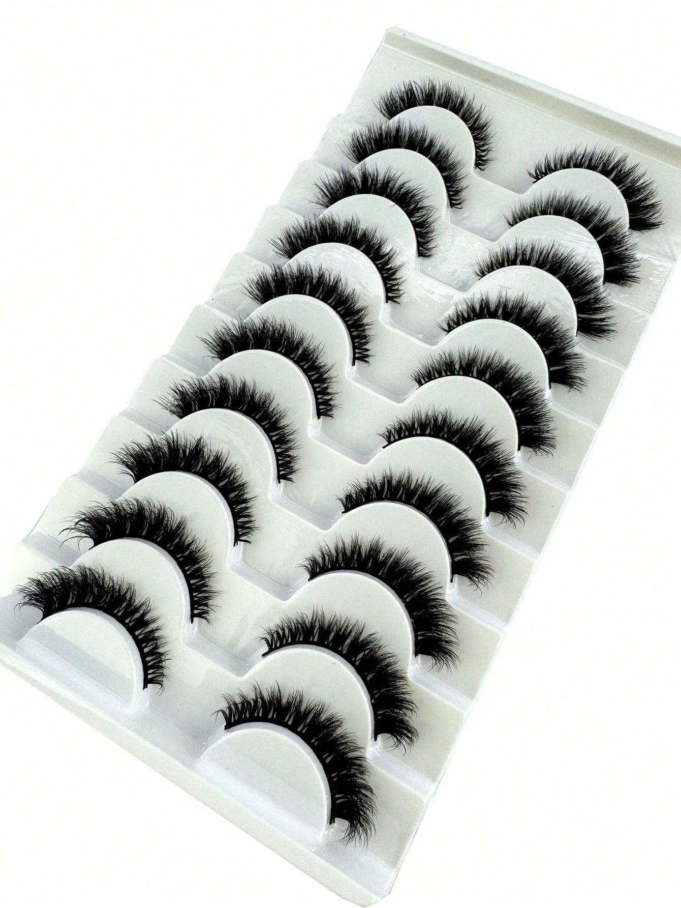 10 Pairs Cat Eye False Eyelashes/3D Mink Lashes Natural Makeup Effect False Eyelashes Classic Russian Thick Lashes Extension Mink Lashes Strips/Soft False Eyelash Strips Set