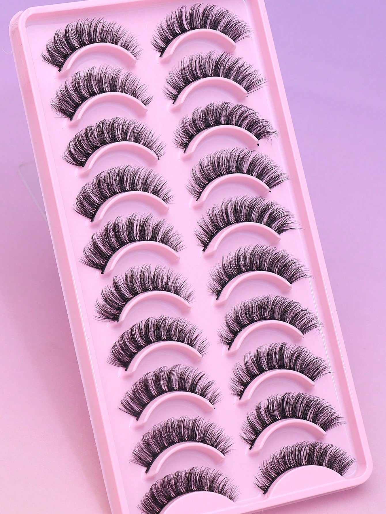 10 Pairs Of Short 3D False Eyelashes, Curled Natural Makeup Feeling, Eyelash Extensions, Thick Curled Combination, Soft And Comfortable, Suitable For Daily Dating And Makeup Simulation, Reusable Beaut