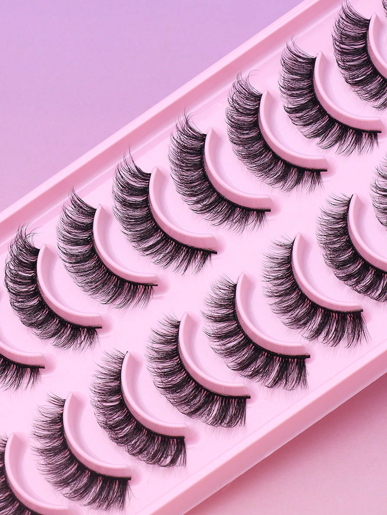 10 Pairs Of Short 3D False Eyelashes, Curled Natural Makeup Feeling, Eyelash Extensions, Thick Curled Combination, Soft And Comfortable, Suitable For Daily Dating And Makeup Simulation, Reusable Beaut