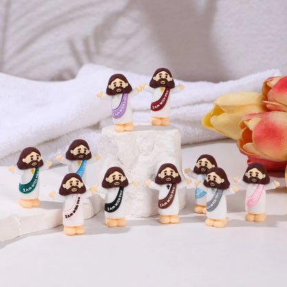 100 PCS Little Jesus Figures, Mini Jesus Figurines In Bulk, Multicolor Tiny Jesus Figures, Christian Gifts,Christmas Gifts,Halloween Gifts,Baptism