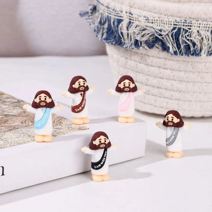 100 PCS Little Jesus Figures, Mini Jesus Figurines In Bulk, Multicolor Tiny Jesus Figures, Christian Gifts,Christmas Gifts,Halloween Gifts,Baptism