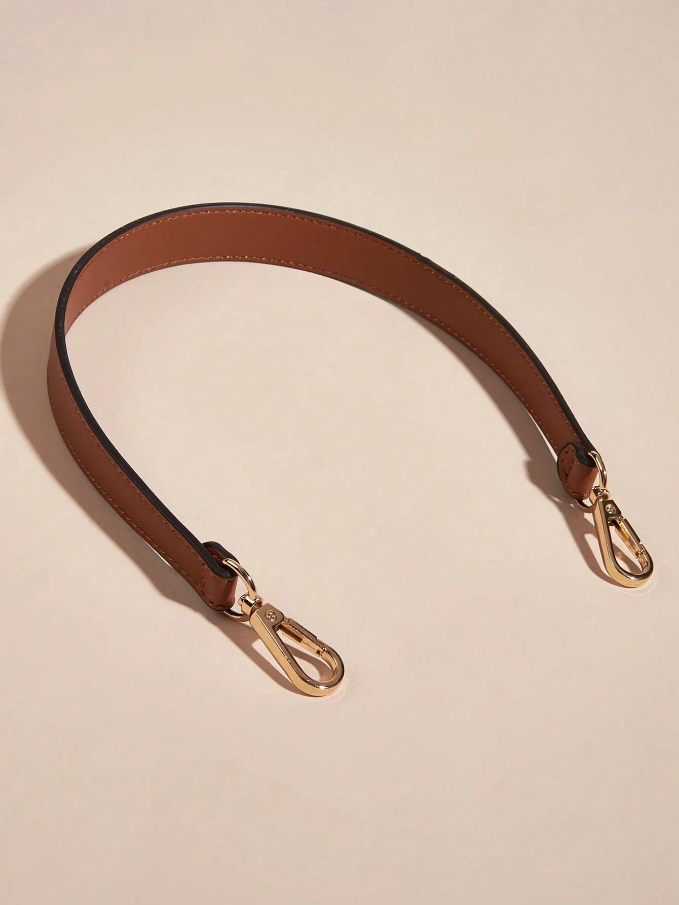 100% Pu Leather Shoulder Strap Bag With Handbag Handle Short Bag Strap Wallet With Gold Buckle Long Shoulder Strap