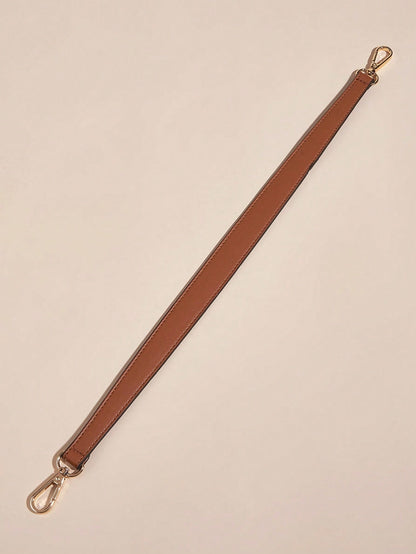 100% Pu Leather Shoulder Strap Bag With Handbag Handle Short Bag Strap Wallet With Gold Buckle Long Shoulder Strap