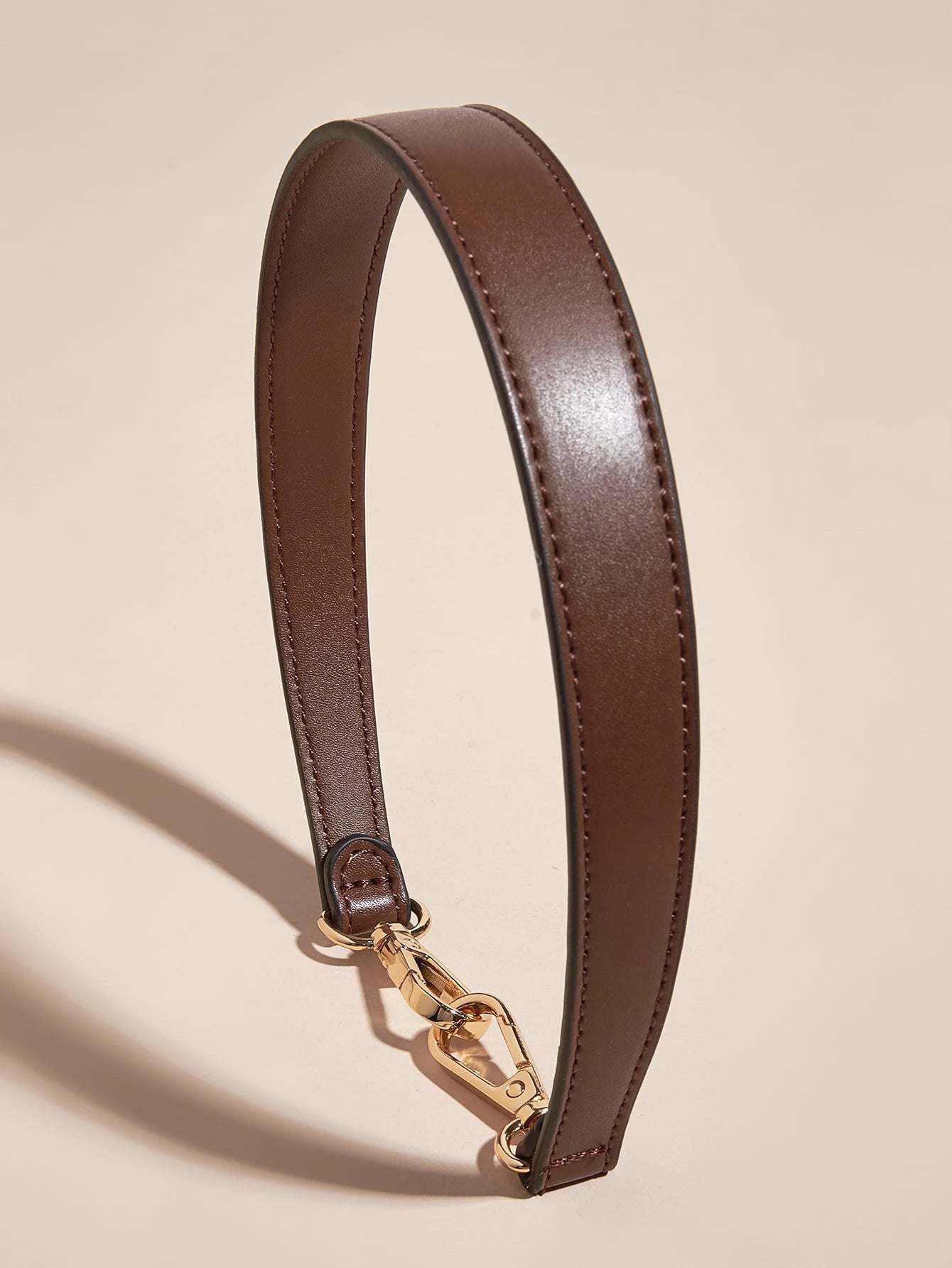 100% Pu Leather Shoulder Strap Bag With Handbag Handle Short Bag Strap Wallet With Gold Buckle Long Shoulder Strap