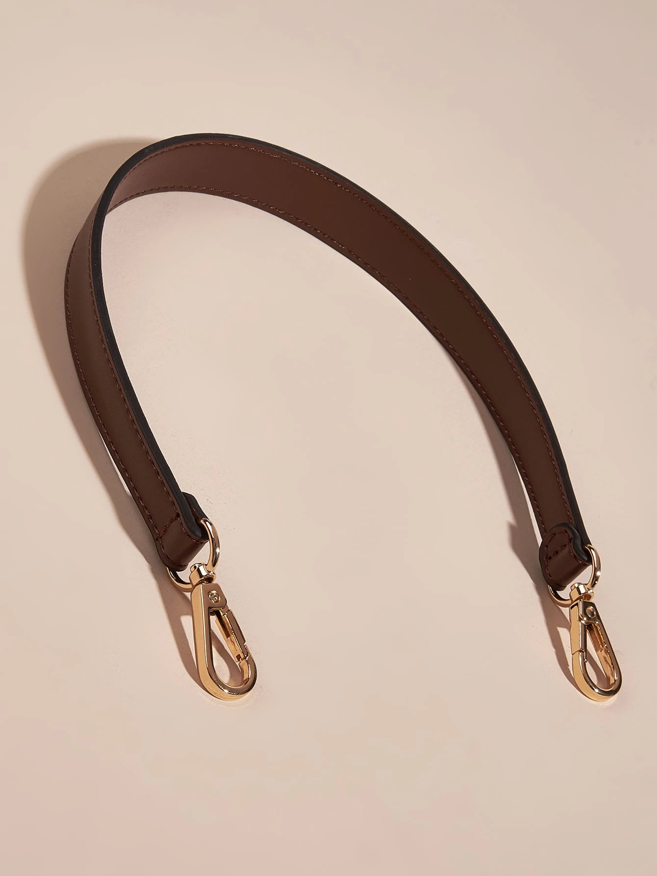 100% Pu Leather Shoulder Strap Bag With Handbag Handle Short Bag Strap Wallet With Gold Buckle Long Shoulder Strap