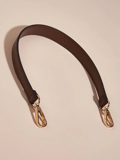 100% Pu Leather Shoulder Strap Bag With Handbag Handle Short Bag Strap Wallet With Gold Buckle Long Shoulder Strap
