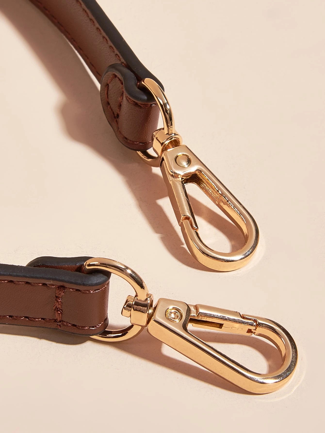 100% Pu Leather Shoulder Strap Bag With Handbag Handle Short Bag Strap Wallet With Gold Buckle Long Shoulder Strap