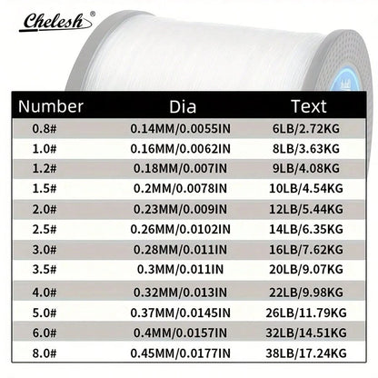 1000M High Strength Nylon Fishing Line, Suitable For Sea Fishing, Bank Fishing, Lure Fishing, Multiple Strengths Available, Hand-Strung Bead Fishing Line, Fishing Gift