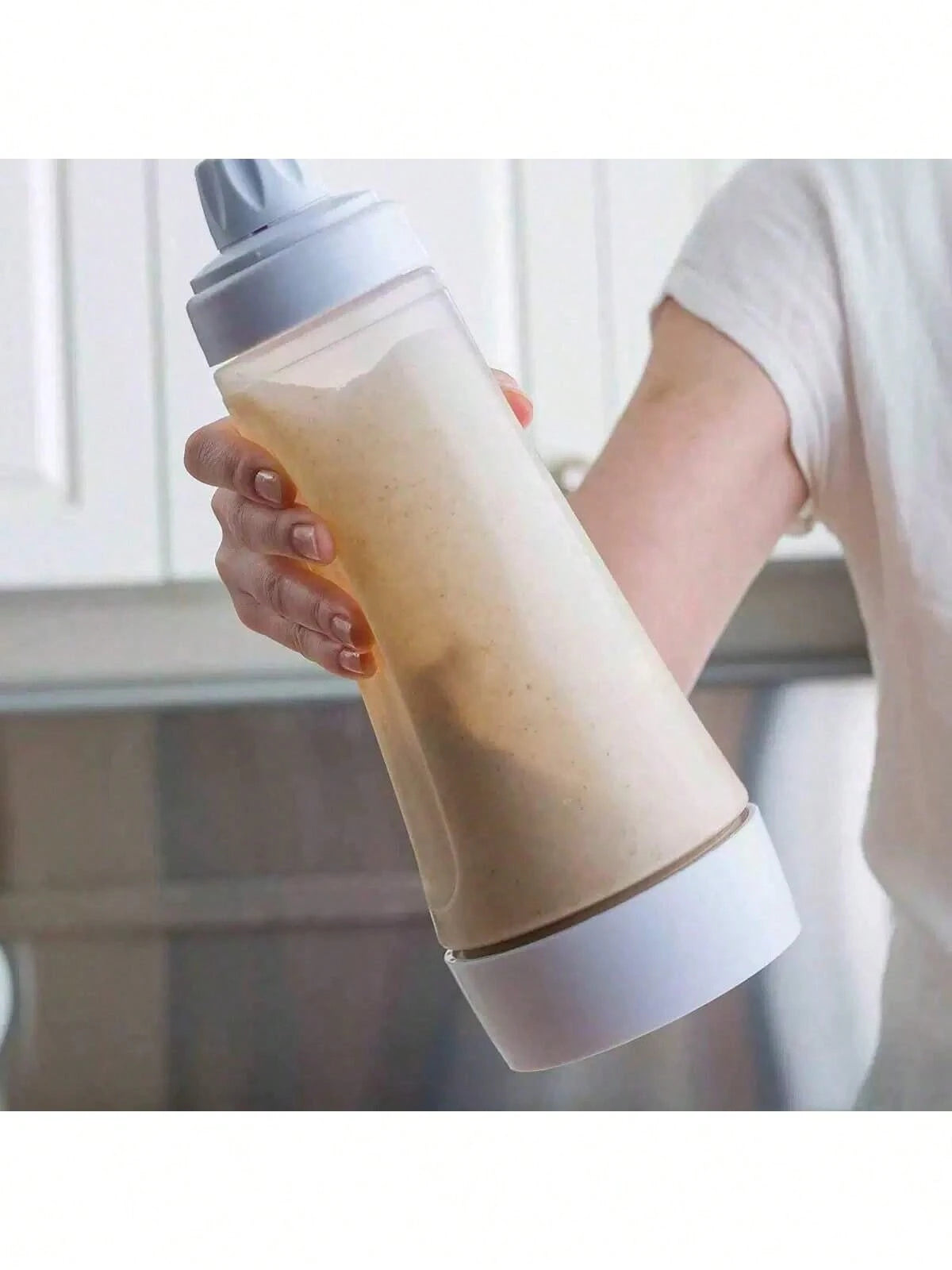 1000ml Hand-Cranked Batter Mixer Bottle Batter Dispenser