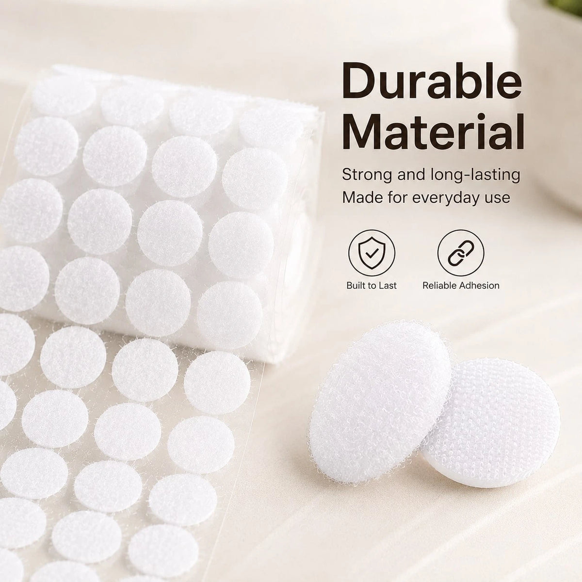 1000pcs 10mm Self-Adhesive Dot Stickers, Strong Adhesive Round Labels For DIY, Crafts And Organizing Projects At Home Or Office
