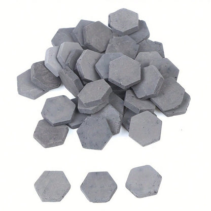 100pcs/50pcs 1/16 Scale Small Hexagonal Brick Model- Handmade And Clay Fired- Perfect Proportion For Realistic Brick Dollhouse- Christmas Gift, Birthday Gift
