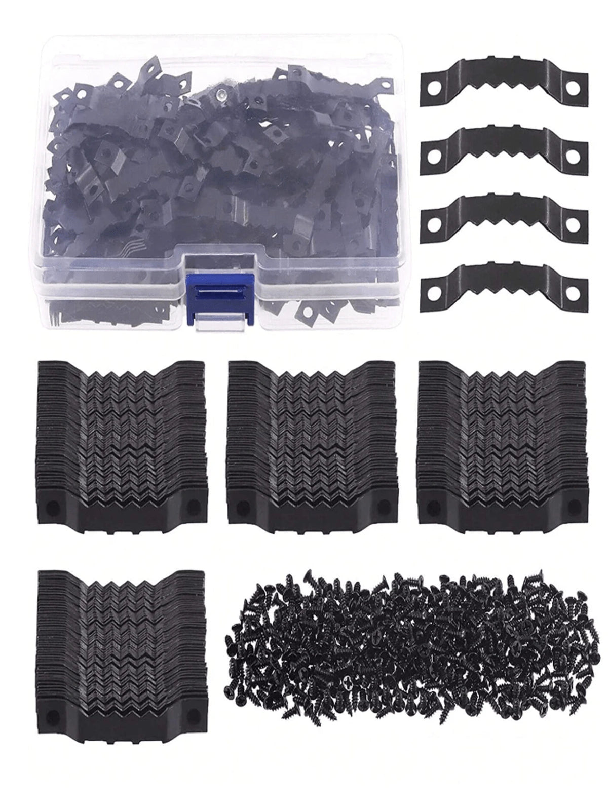 100pcs Boxed Picture Frame Hanging Pieces Hardware Accessories Three Colors With Flat Head Screw Hook Accessories