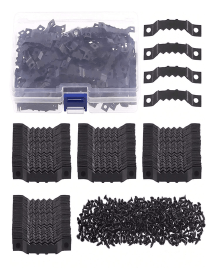 100pcs Boxed Picture Frame Hanging Pieces Hardware Accessories Three Colors With Flat Head Screw Hook Accessories