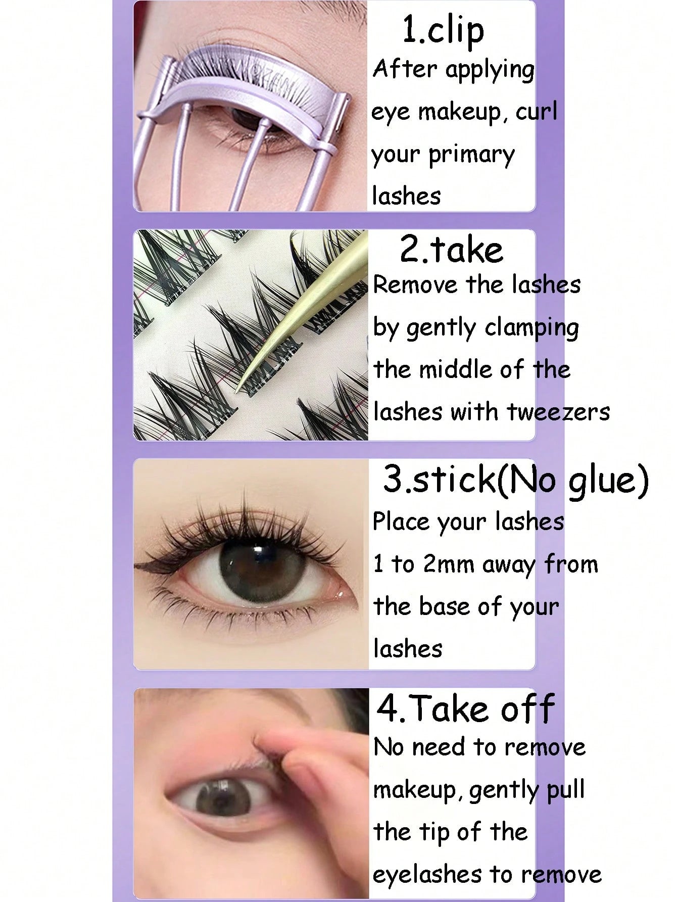 100pcs/Pack Graphic Dog Style Disposable Self-Adhesive False Eyelashes, Fluffy & Natural Look Lash Clusters, Eyelash Clusters, Individual Eyelashes, Lashes, Fake Lashes