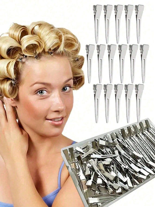 100Pcs Professional Ladies Salon Fixed Hair Pin 5.5cm Curl Metal Hair Clips Hair Root Fluffy Clips DIY Tools Hair Accessories Makeup No Crease Hair Clip Hairdressing Styling Tool(100pcs/50pcs/30pcs/15