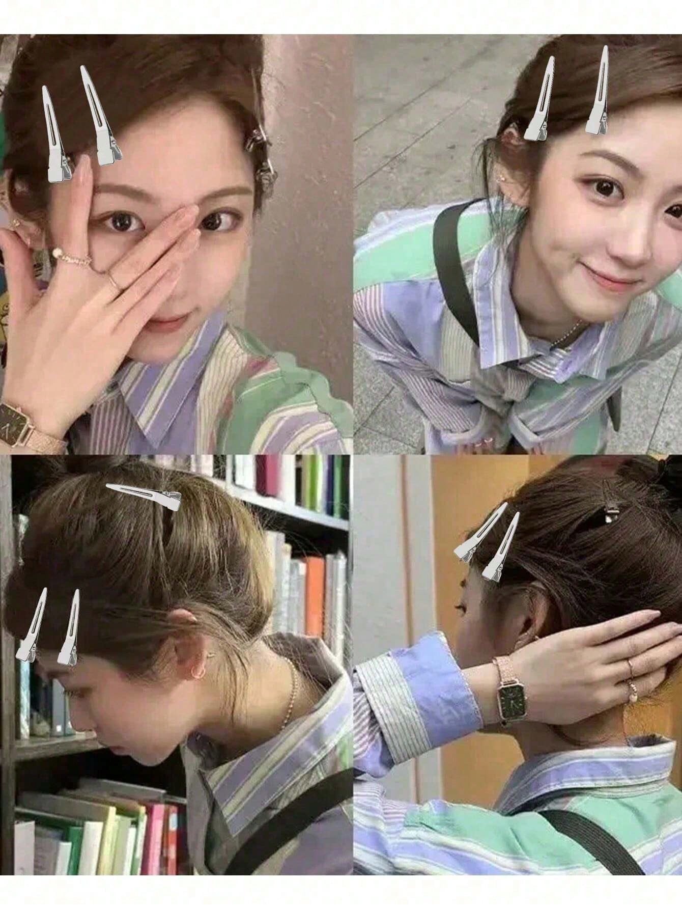100Pcs Professional Ladies Salon Fixed Hair Pin 5.5cm Curl Metal Hair Clips Hair Root Fluffy Clips DIY Tools Hair Accessories Makeup No Crease Hair Clip Hairdressing Styling Tool(100pcs/50pcs/30pcs/15