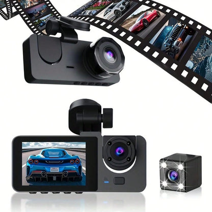 1080P Full UHD Dash Camera For Cars- On-Dash Cameras, Night Vision, 24 Hours Parking Mode, WDR, G-Sensor, Motion Detection, Parental Control, And Built-In Display