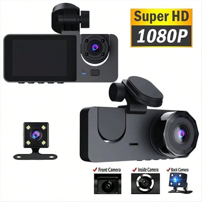 1080P Full UHD Dash Camera For Cars- On-Dash Cameras, Night Vision, 24 Hours Parking Mode, WDR, G-Sensor, Motion Detection, Parental Control, And Built-In Display