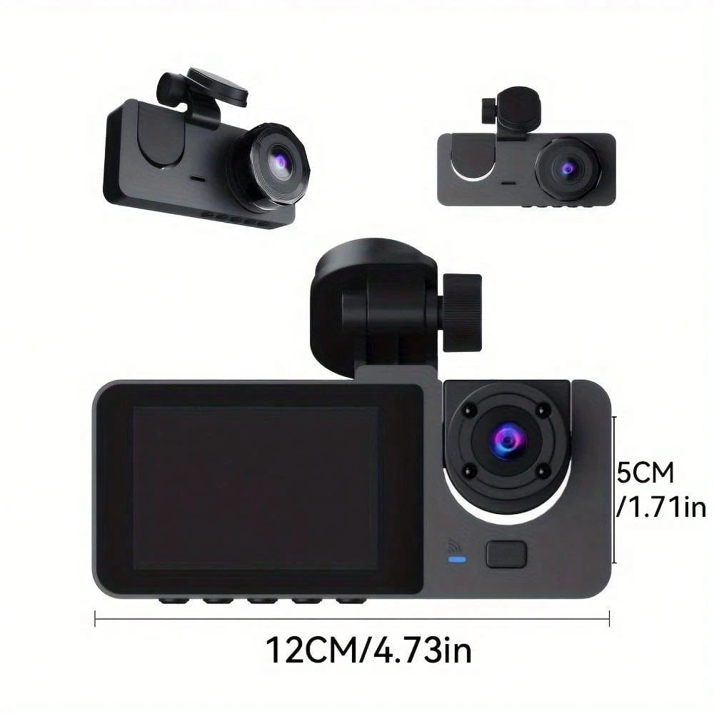 1080P Full UHD Dash Camera For Cars- On-Dash Cameras, Night Vision, 24 Hours Parking Mode, WDR, G-Sensor, Motion Detection, Parental Control, And Built-In Display