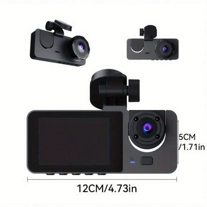 1080P Full UHD Dash Camera For Cars- On-Dash Cameras, Night Vision, 24 Hours Parking Mode, WDR, G-Sensor, Motion Detection, Parental Control, And Built-In Display
