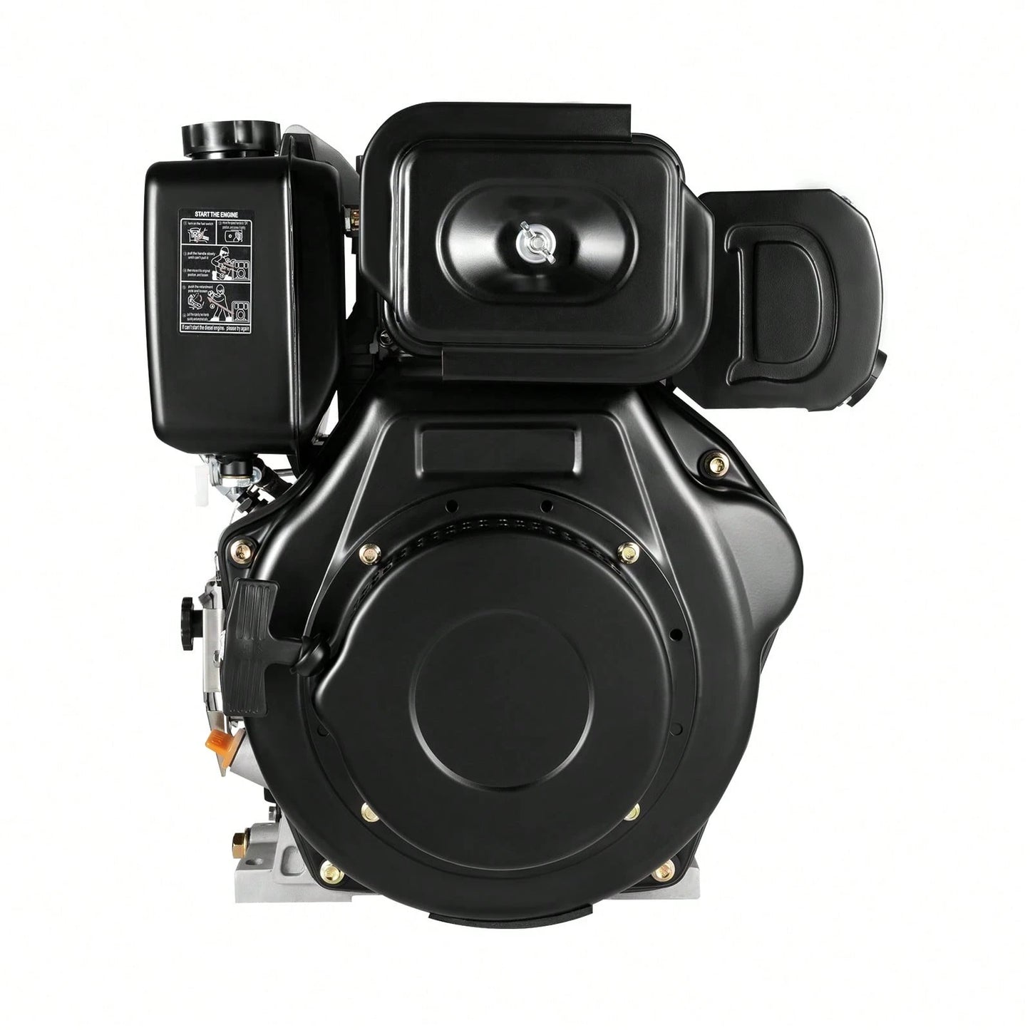 10HP Diesel Engine 418cc 6.3KW Horizontal Shaft 4-Stroke Motor 3600 RPM With 1.45 Gal Tank For Agricultural Machinery
