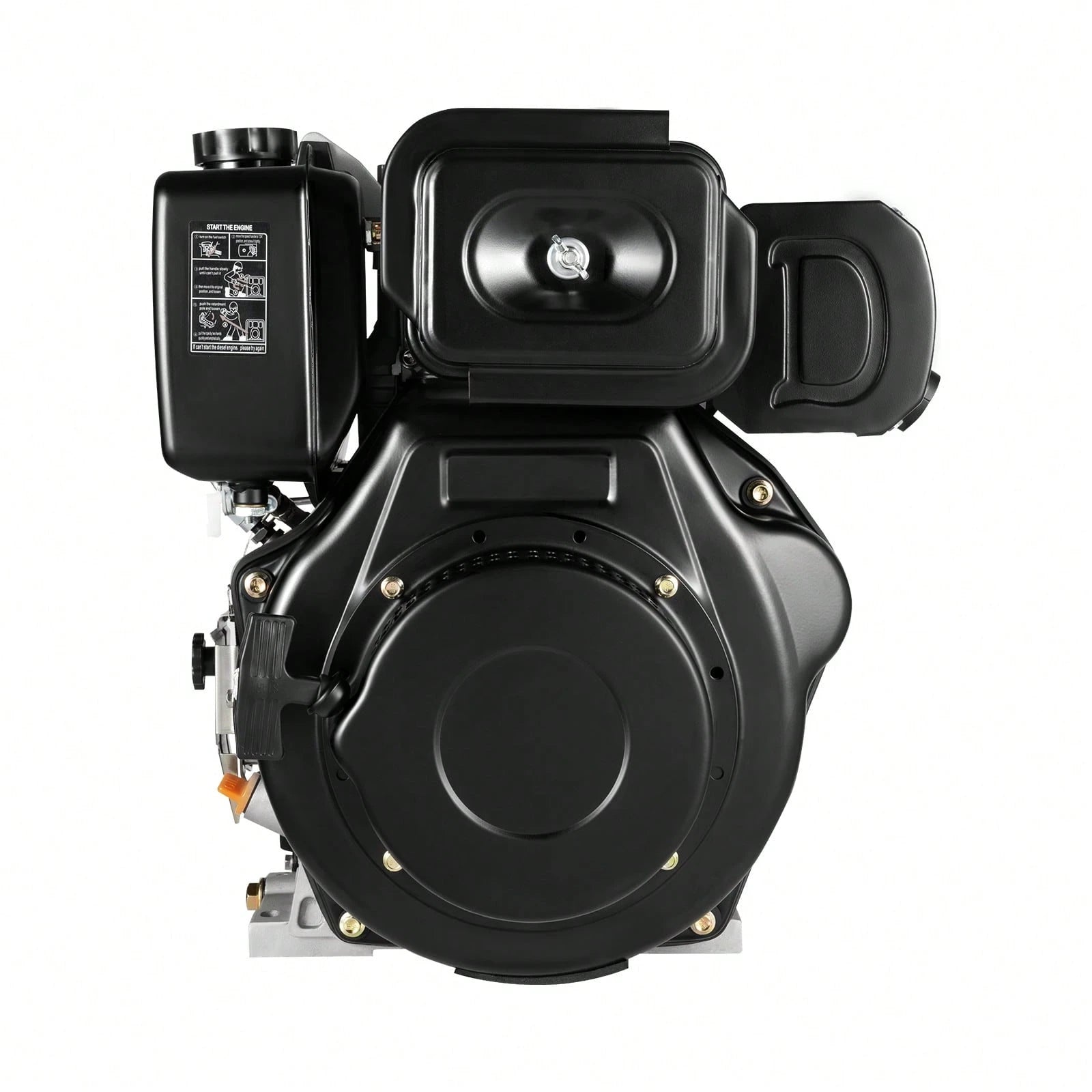 10HP Diesel Engine 418cc 6.3KW Horizontal Shaft 4-Stroke Motor 3600 RPM With 1.45 Gal Tank For Agricultural Machinery