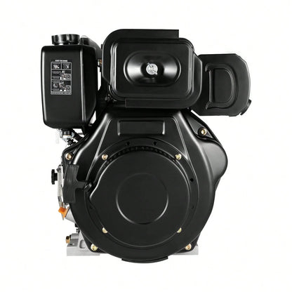 10HP Diesel Engine 418cc 6.3KW Horizontal Shaft 4-Stroke Motor 3600 RPM With 1.45 Gal Tank For Agricultural Machinery