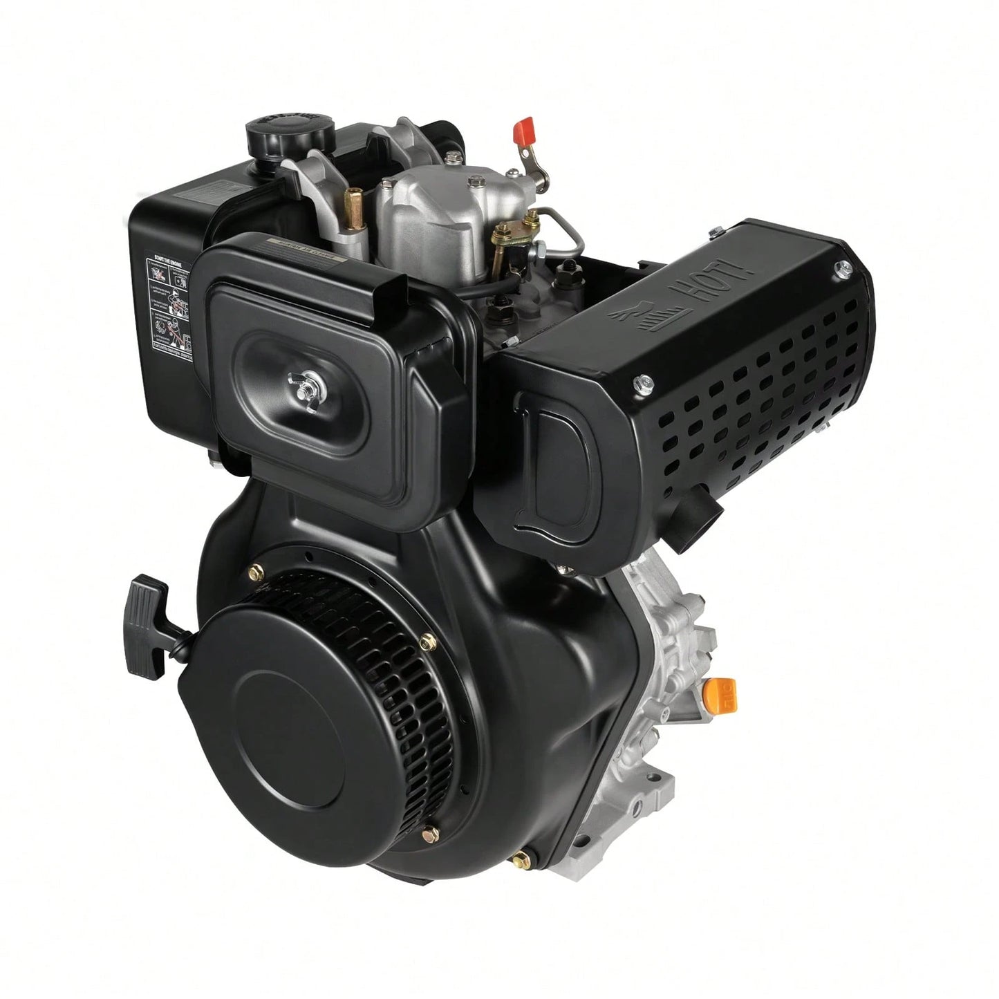 10HP Diesel Engine 418cc 6.3KW Horizontal Shaft 4-Stroke Motor 3600 RPM With 1.45 Gal Tank For Agricultural Machinery