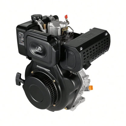 10HP Diesel Engine 418cc 6.3KW Horizontal Shaft 4-Stroke Motor 3600 RPM With 1.45 Gal Tank For Agricultural Machinery