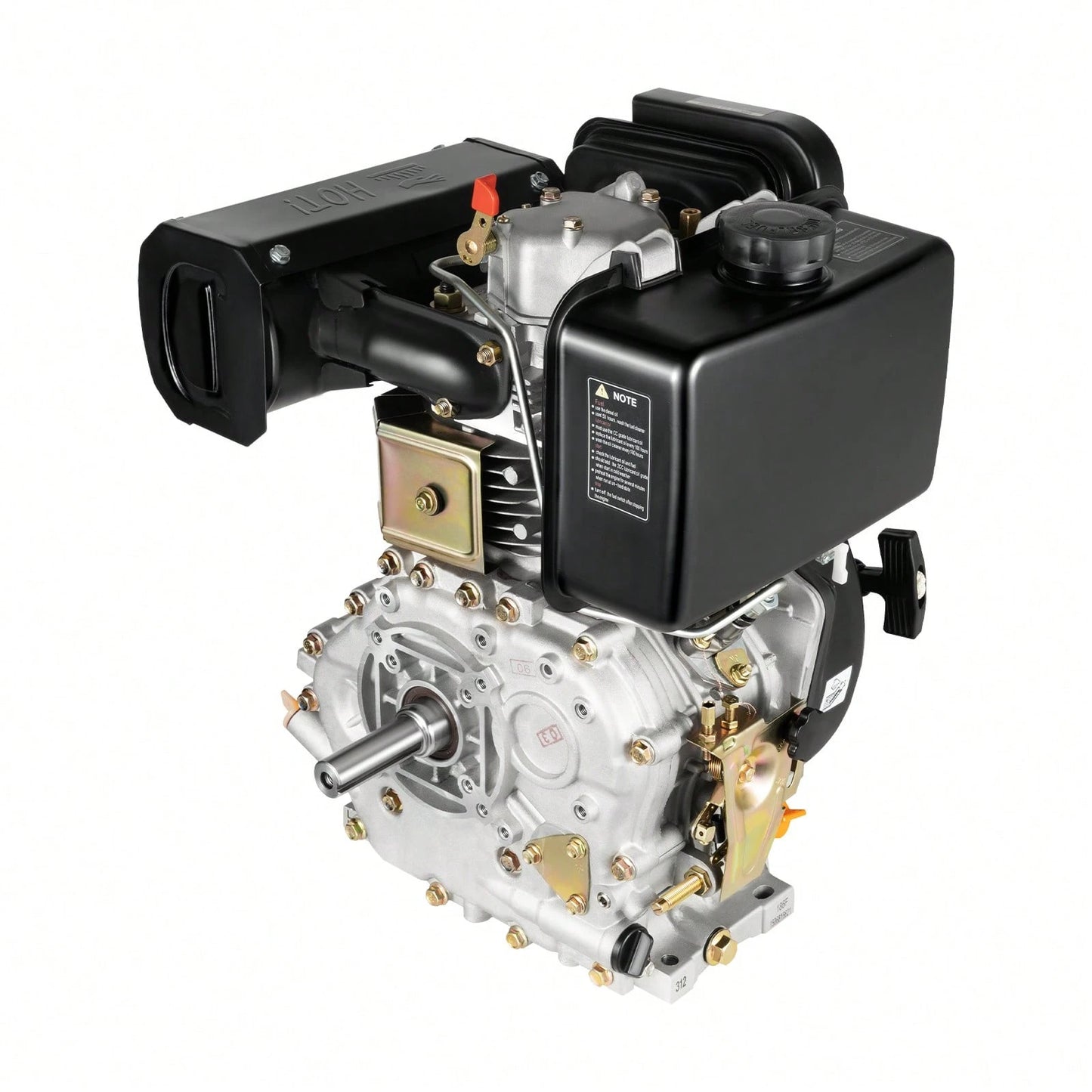 10HP Diesel Engine 418cc 6.3KW Horizontal Shaft 4-Stroke Motor 3600 RPM With 1.45 Gal Tank For Agricultural Machinery