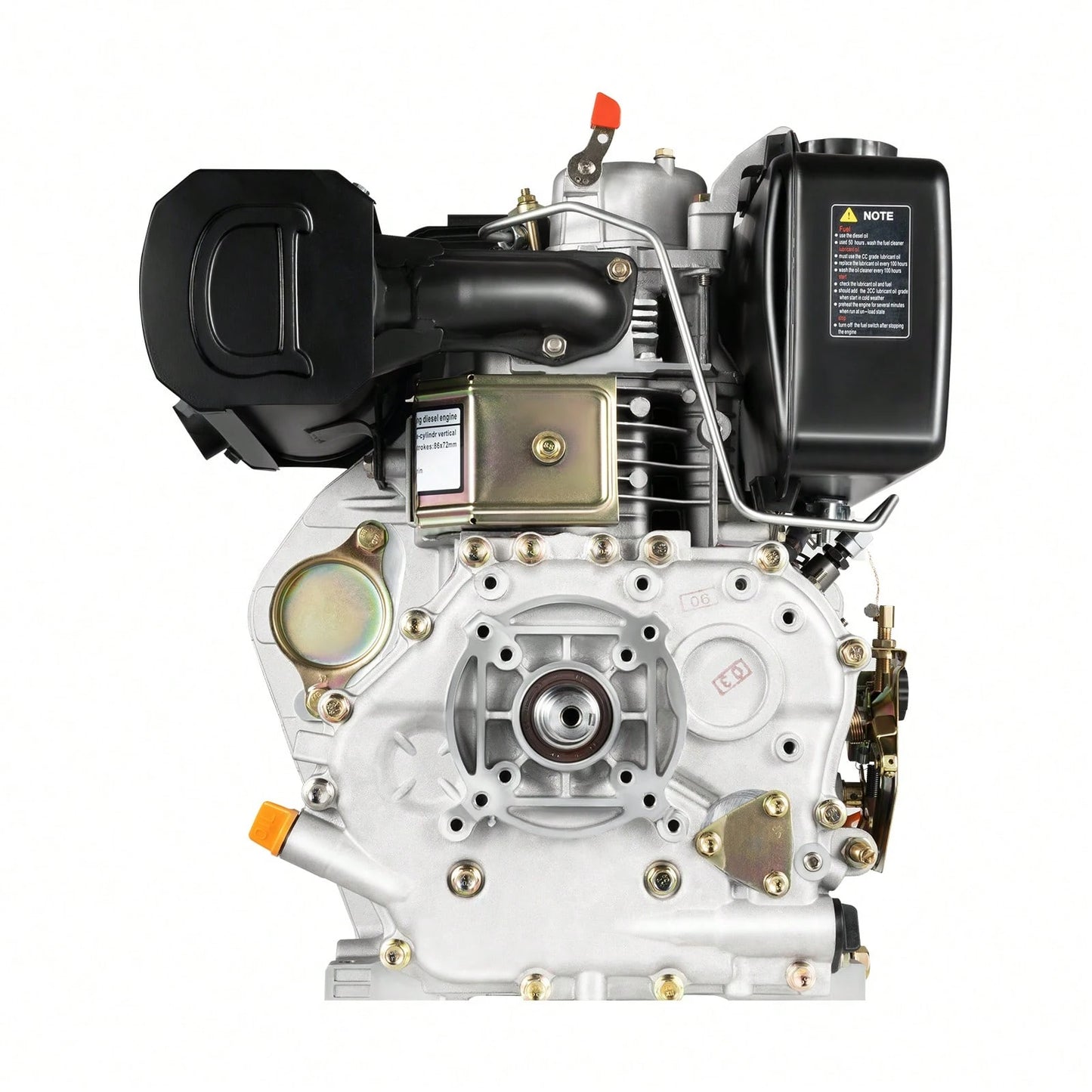 10HP Diesel Engine 418cc 6.3KW Horizontal Shaft 4-Stroke Motor 3600 RPM With 1.45 Gal Tank For Agricultural Machinery