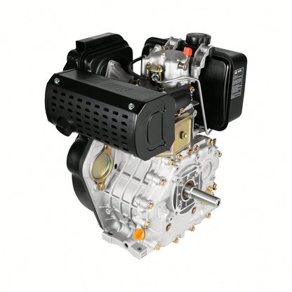 10HP Diesel Engine 418cc 6.3KW Horizontal Shaft 4-Stroke Motor 3600 RPM With 1.45 Gal Tank For Agricultural Machinery