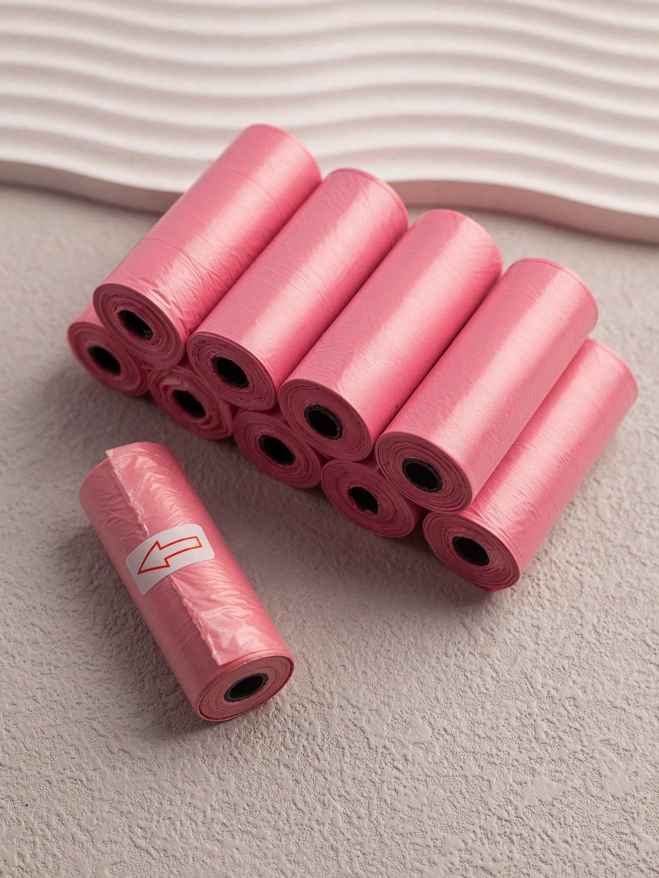 10pcs/12pcs Pink Series Pet Waste Bags, Printed Dog Poop Bag, Pooper Scooper Bag, Outdoor Walking Cleanup Bags